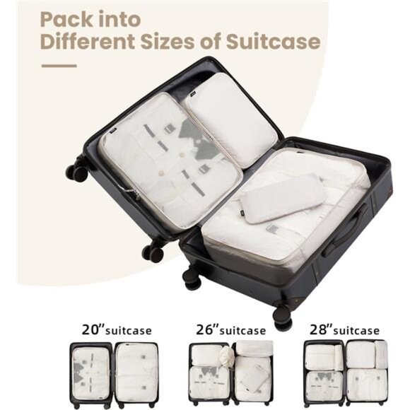 10 Set/4Set Packing Cubes Various Sizes Packing Organizer for Travel Accessories - Picture 7 of 8